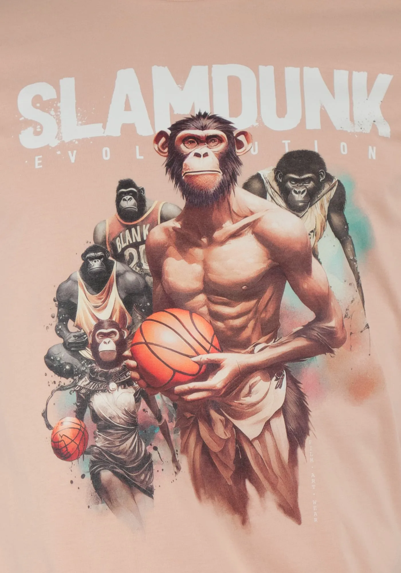 Closeup Slamdunk Evolution in Farbe rose basketball Shirt