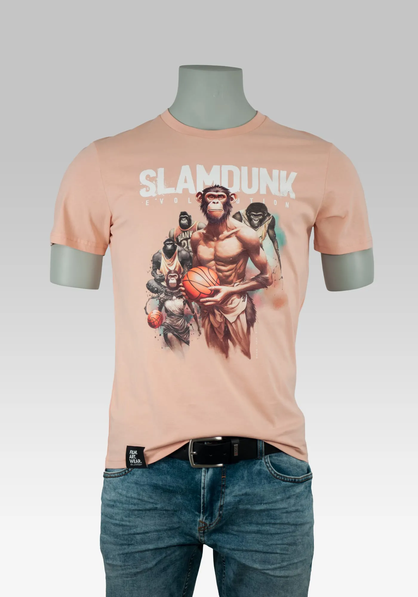 Slamdunk Evolution basketball T-Shirt in Farbe rose Frontansicht Hollowpuppe