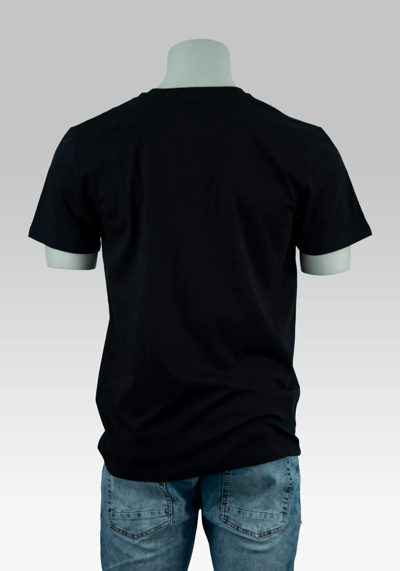schwarzes T-Shirt Rückenansicht kein Print Octopussy